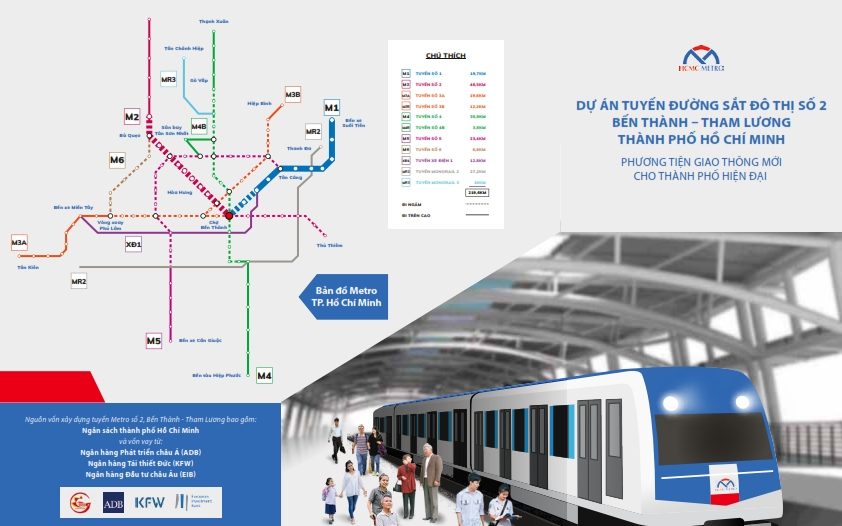 Dự án tuyến Metro số 2 Bến Thành – Tham Lương sắp được khởi công