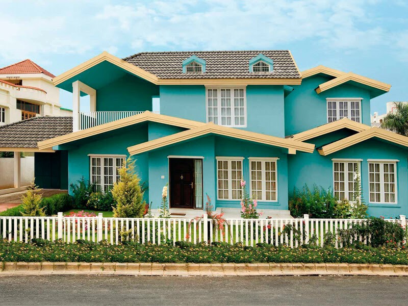 Sự kết hợp hài hòa các màu sắc giúp ngôi nhà nổi bật hơn